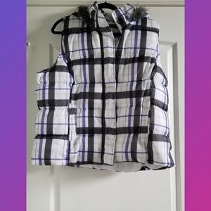 Arizona Plus Size 1X Checked Vest
